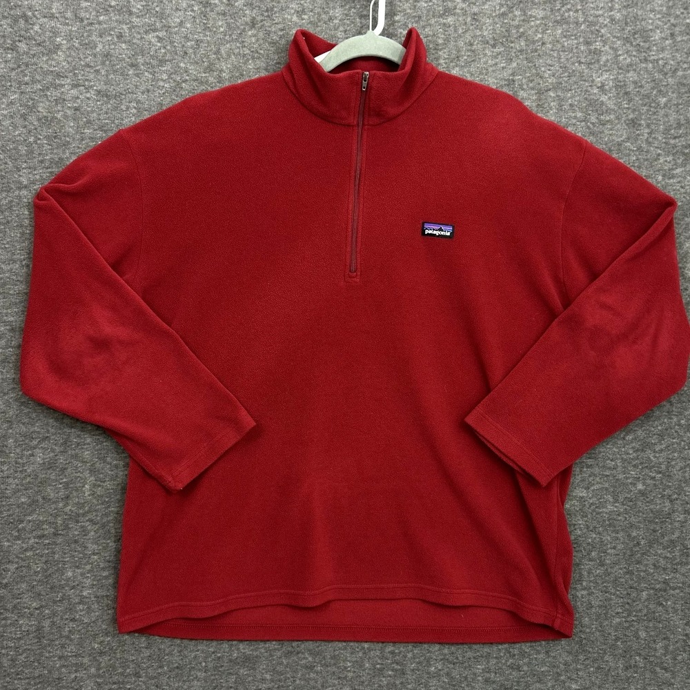 VTG Patagonia Synchilla 1/4 Zip Fleece Pullover Jacket Mens XL (?) Red Gorpcore
